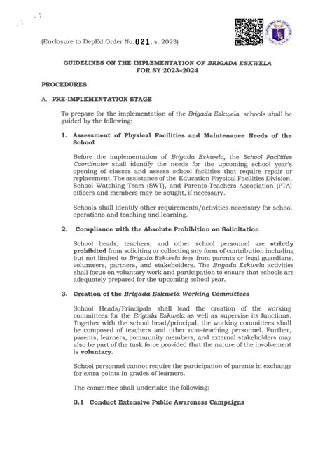 DEPED ORDER NO 21 S. 2023 .